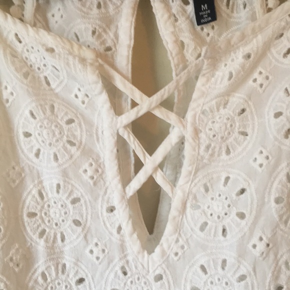 Derek Heart Women’s White Top Sleeveless 100% Cotton Size Medium - Picture 2 of 12